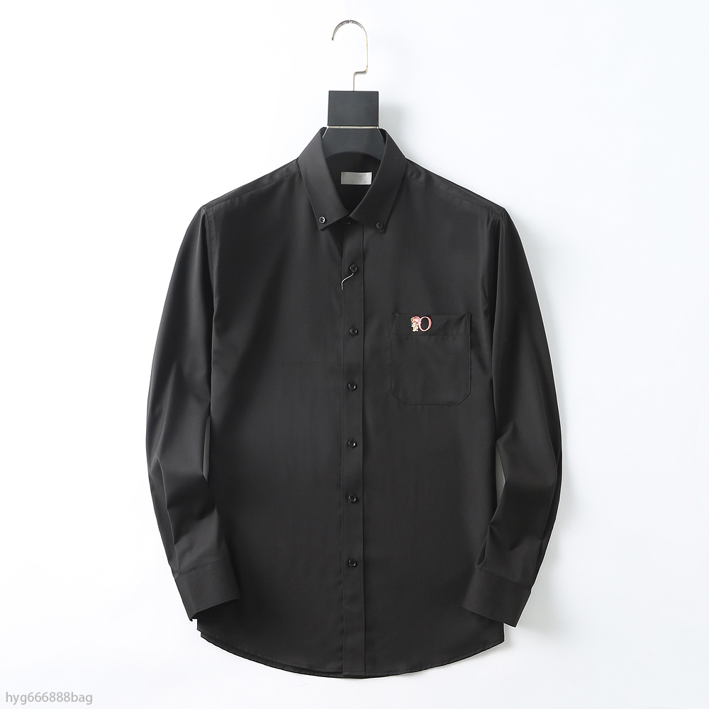 Italy Fashion brands Men's Dress Shirts Pure color Letters embroidery Casual Shirt Men Slim Long sleeve Silk Business Shirts Tees Asian Size M-3XL
Italy Fashion brands Men's Dress Shirts Pure color Letters embroidery Casual Shirt Men Slim Long sleeve Silk Business Shirts Tees Asian Size M-3XL