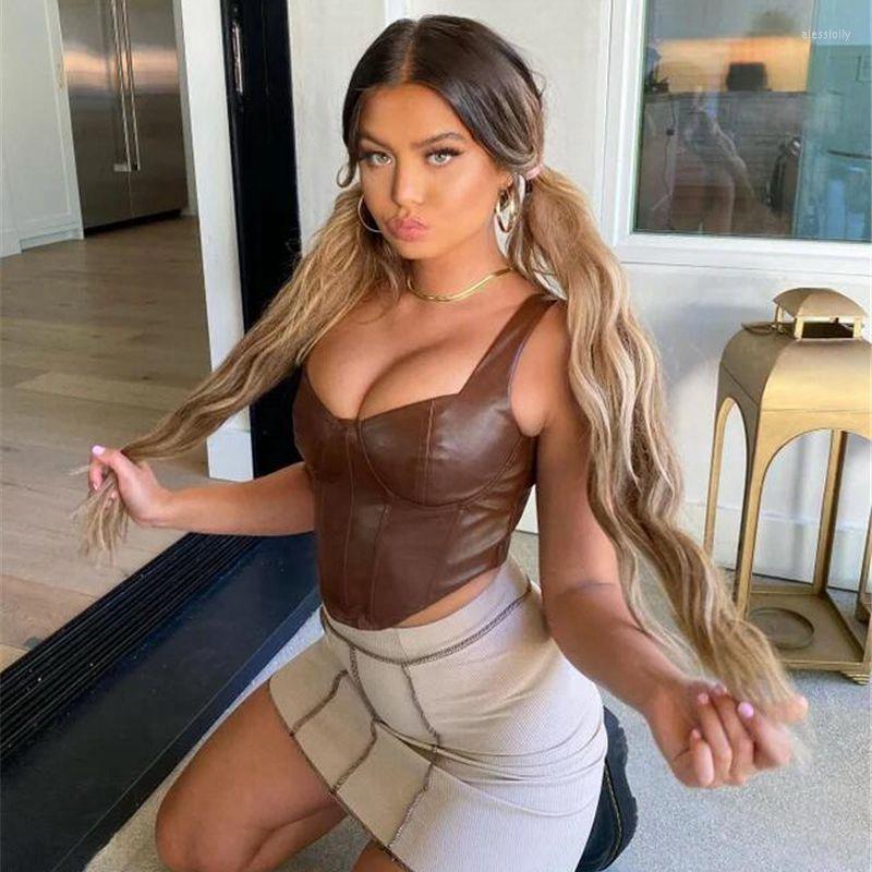 Women's Tanks PU Leather Camis Corset Sexy Backless Tank Party Club Streetwear Female Clothes Women Sleeveless Back Zip Up Bralette Crop Top, Auburn
Women's Tanks PU Leather Camis Corset Sexy Backless Tank Party Club Streetwear Female Clothes Women Sleeveless Back Zip Up Bralette Crop Top, Auburn