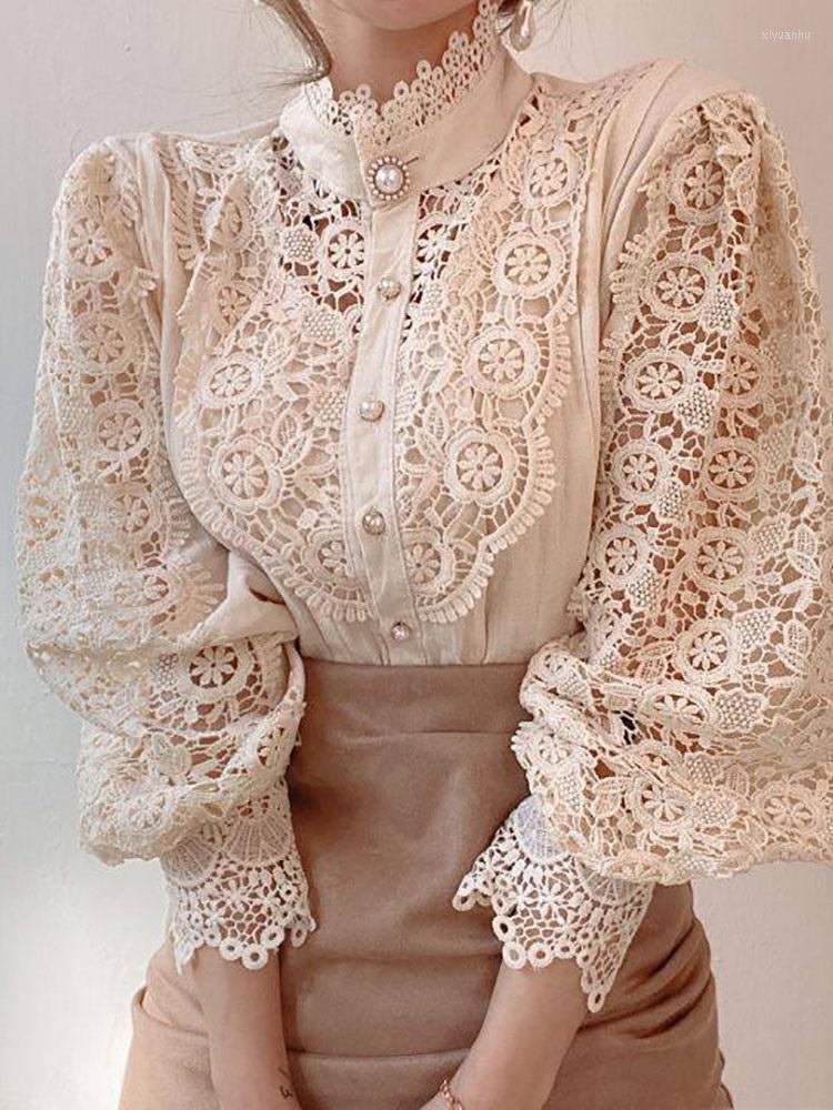 Women' Blouses Elegant Ladies Lace Stitching Hollow Long-sleeved Stand-up Collar Shirt Office Commuter All-match Top Spring Summer 2022, Black
Women' Blouses Elegant Ladies Lace Stitching Hollow Long-sleeved Stand-up Collar Shirt Office Commuter All-match Top Spring Summer 2022, Black