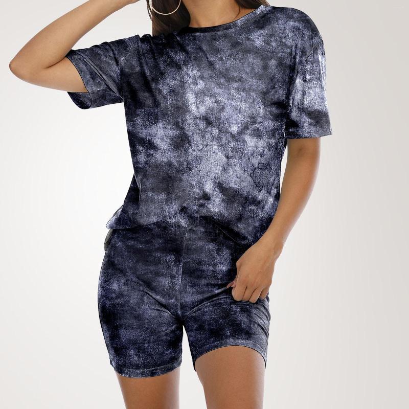 Women' Tracksuits Women Summer Tie Dye Print Tracksuit Casual Short Sleeve Top And Loose Biker Shorts Outfits Female Streetwear Two Piece, Black
Women' Tracksuits Women Summer Tie Dye Print Tracksuit Casual Short Sleeve Top And Loose Biker Shorts Outfits Female Streetwear Two Piece, Black