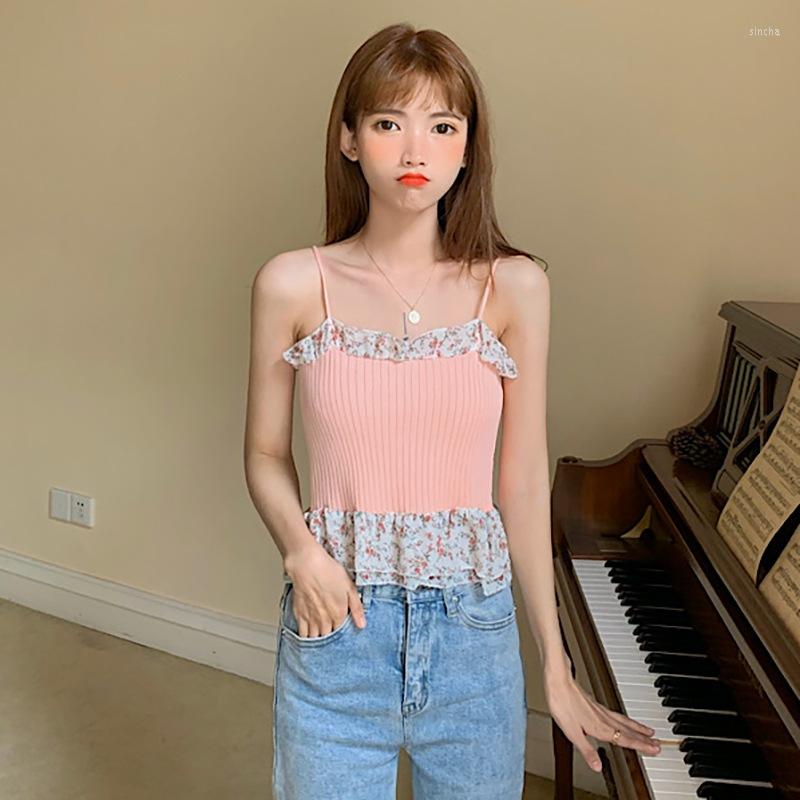 Women's Tanks SEXY SWEET Floral Stitching Knitted Sweater Bottoming Small Camisole
Women's Tanks SEXY SWEET Floral Stitching Knitted Sweater Bottoming Small Camisole