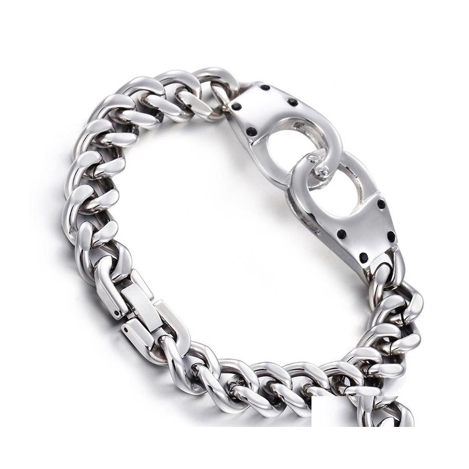 Link Chain Link Fashion Handcuffs Design 8.66 Length Stainless Steel Sier Color Gold Cuban Curb Mens Boy Bracelet Bangle 50G 3724 Q Dhxzf
Link Chain Link Fashion Handcuffs Design 8.66 Length Stainless Steel Sier Color Gold Cuban Curb Mens Boy Bracelet Bangle 50G 3724 Q Dhxzf