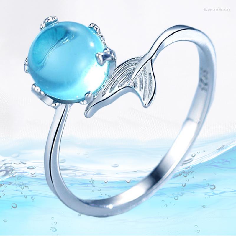 Cluster Rings Personalized Mermaid Open Adjustable Ring Europe America Girls Blue Crystal Bubble Finger Jewelry Accessories Gift
Cluster Rings Personalized Mermaid Open Adjustable Ring Europe America Girls Blue Crystal Bubble Finger Jewelry Accessories Gift
