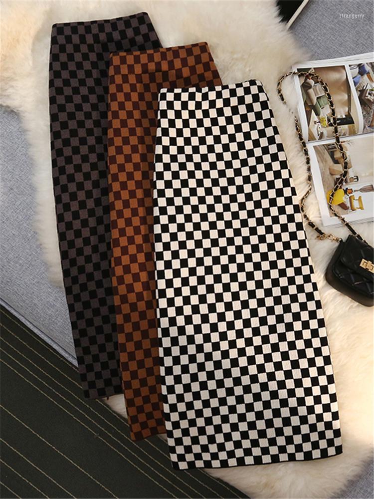 Skirts Classic Checkerboard Knitted Women's Wrap 2022 High Waist Knitwear Back Split Sheath Pencil Female Autumn, Gray
Skirts Classic Checkerboard Knitted Women's Wrap 2022 High Waist Knitwear Back Split Sheath Pencil Female Autumn, Gray