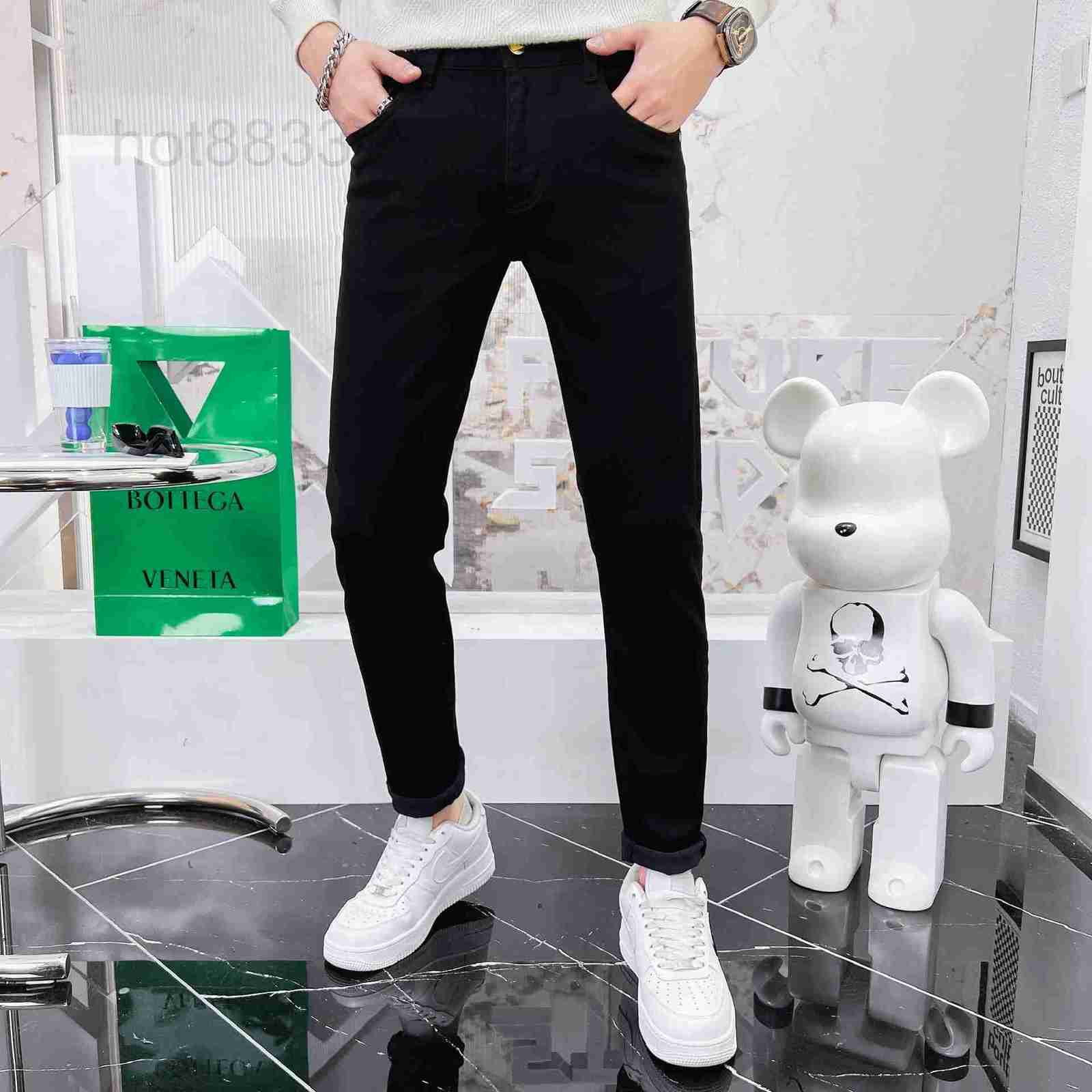 Women's Jeans Designer Little monster F Autumn Winter Premium Black High Street Men's Back Pocket Small Eyes Hardware Contrast Leather Label VRWE, Black6
Women's Jeans Designer Little monster F Autumn Winter Premium Black High Street Men's Back Pocket Small Eyes Hardware Contrast Leather Label VRWE, Black6