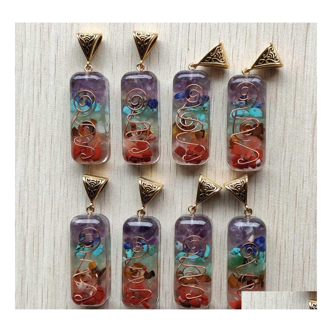 Pendant Necklaces Retro Reiki Chakra Natural Amethysts Lapis Lazi 7 Colors Stone Pillar Pendants Charms Wholesale Drop Delivery Jewel Dhxaq
Pendant Necklaces Retro Reiki Chakra Natural Amethysts Lapis Lazi 7 Colors Stone Pillar Pendants Charms Wholesale Drop Delivery Jewel Dhxaq