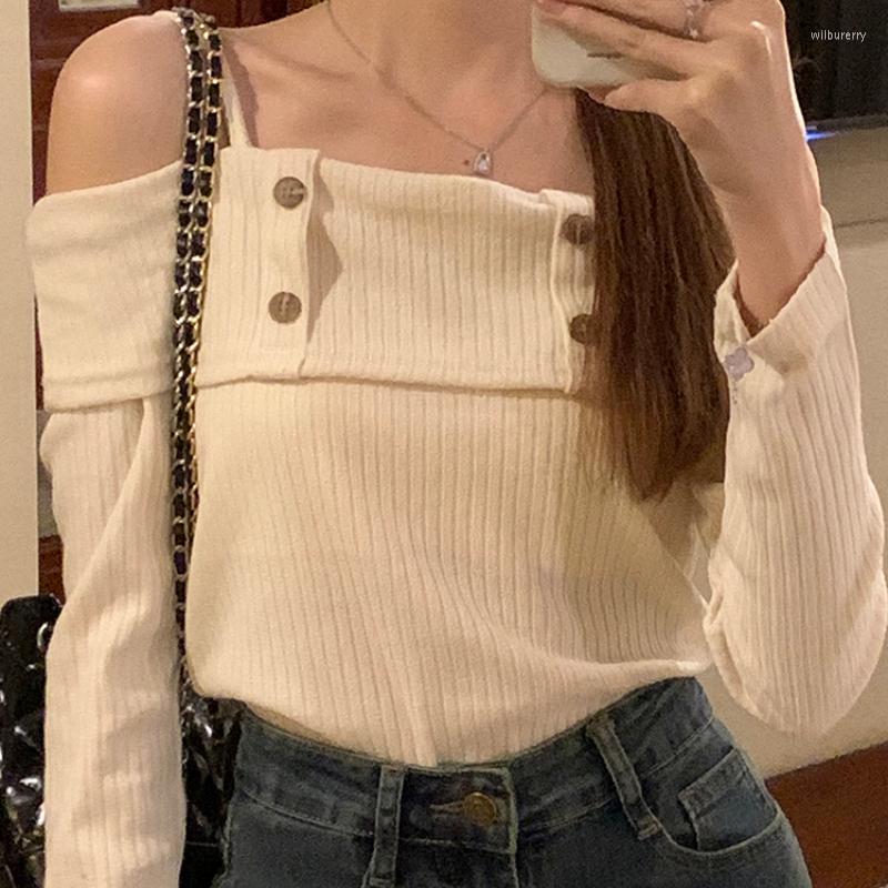 Women's Blouses Blouse Female Korean Fashion Off Shoulder Slash Neck Strap Long Sleeve Women Solid Color Blusa Mujer Top Drop, Beige
Women's Blouses Blouse Female Korean Fashion Off Shoulder Slash Neck Strap Long Sleeve Women Solid Color Blusa Mujer Top Drop, Beige