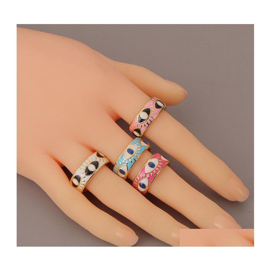 Three Stone Rings Copper Gold Plated Bohemian Enamel Turkish Evil Eye Open Ring For Women Elegant Exquisite Banquet Jewelry 1902 T2 Dhdka
Three Stone Rings Copper Gold Plated Bohemian Enamel Turkish Evil Eye Open Ring For Women Elegant Exquisite Banquet Jewelry 1902 T2 Dhdka
