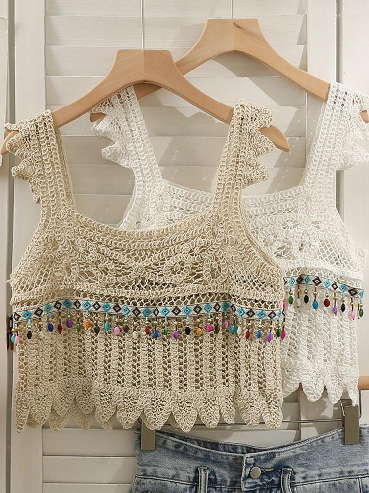 Women's Tanks YornMona Vacation Season Summer Hollow Out Sexy Tank Tops Women Beach Fashion Crochet Vests, Beige
Women's Tanks YornMona Vacation Season Summer Hollow Out Sexy Tank Tops Women Beach Fashion Crochet Vests, Beige