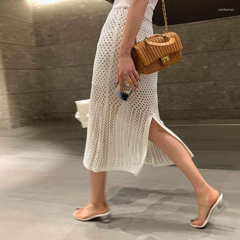 Skirts Street Shooting High Waist Bag Hip Self-cultivation Comfortable Split Openwork Knitted Solid Color Short Skirt Summer Leisure, Black
Skirts Street Shooting High Waist Bag Hip Self-cultivation Comfortable Split Openwork Knitted Solid Color Short Skirt Summer Leisure, Black