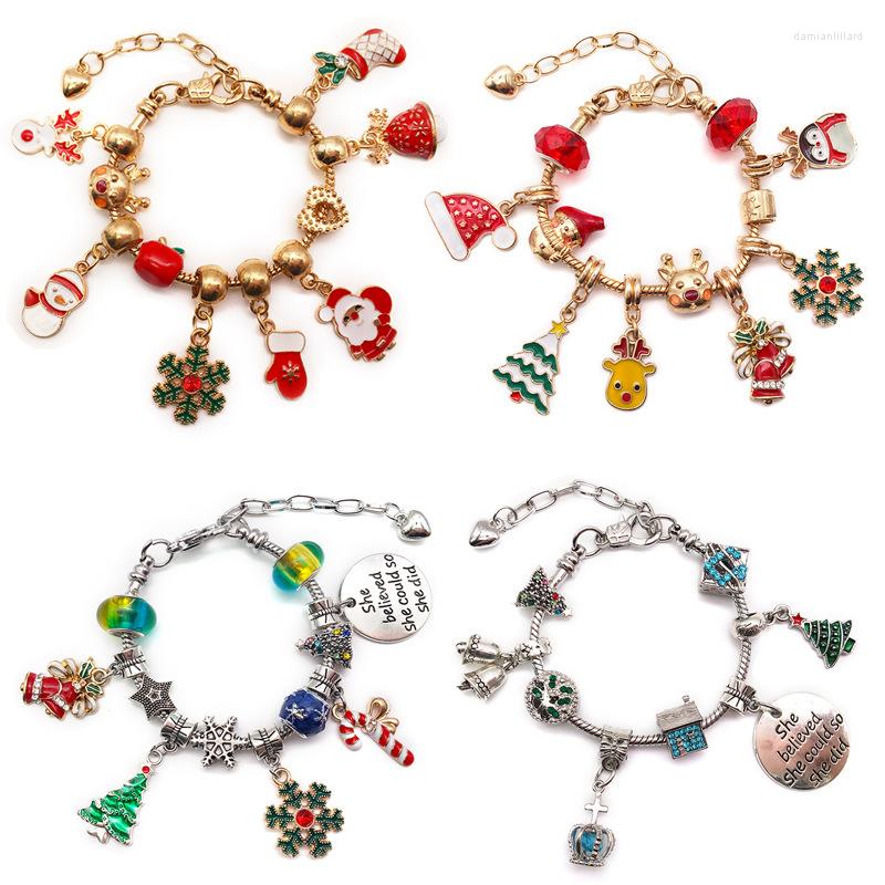 Charm Bracelets Christmas Children's Bracelet Set Handmade DIY Large Hole Beads Gold Bead String Gift Box
Charm Bracelets Christmas Children's Bracelet Set Handmade DIY Large Hole Beads Gold Bead String Gift Box