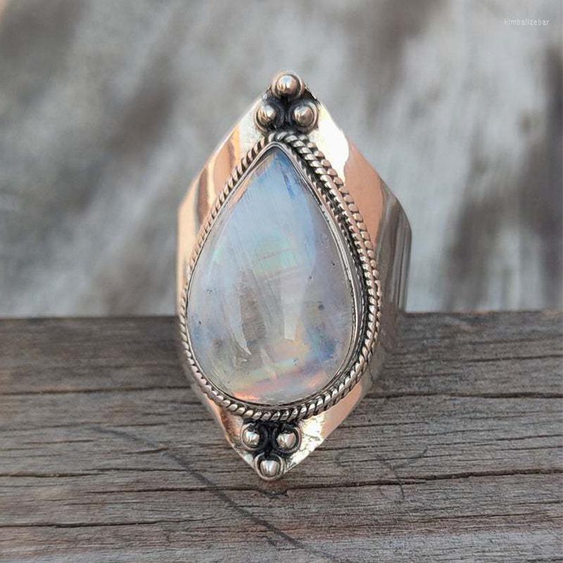 Wedding Rings Creative Retro Moonstone For Women Punk Gold Color Big Stone Promise Fashion Female Engagement Jewelry Gifts
Wedding Rings Creative Retro Moonstone For Women Punk Gold Color Big Stone Promise Fashion Female Engagement Jewelry Gifts