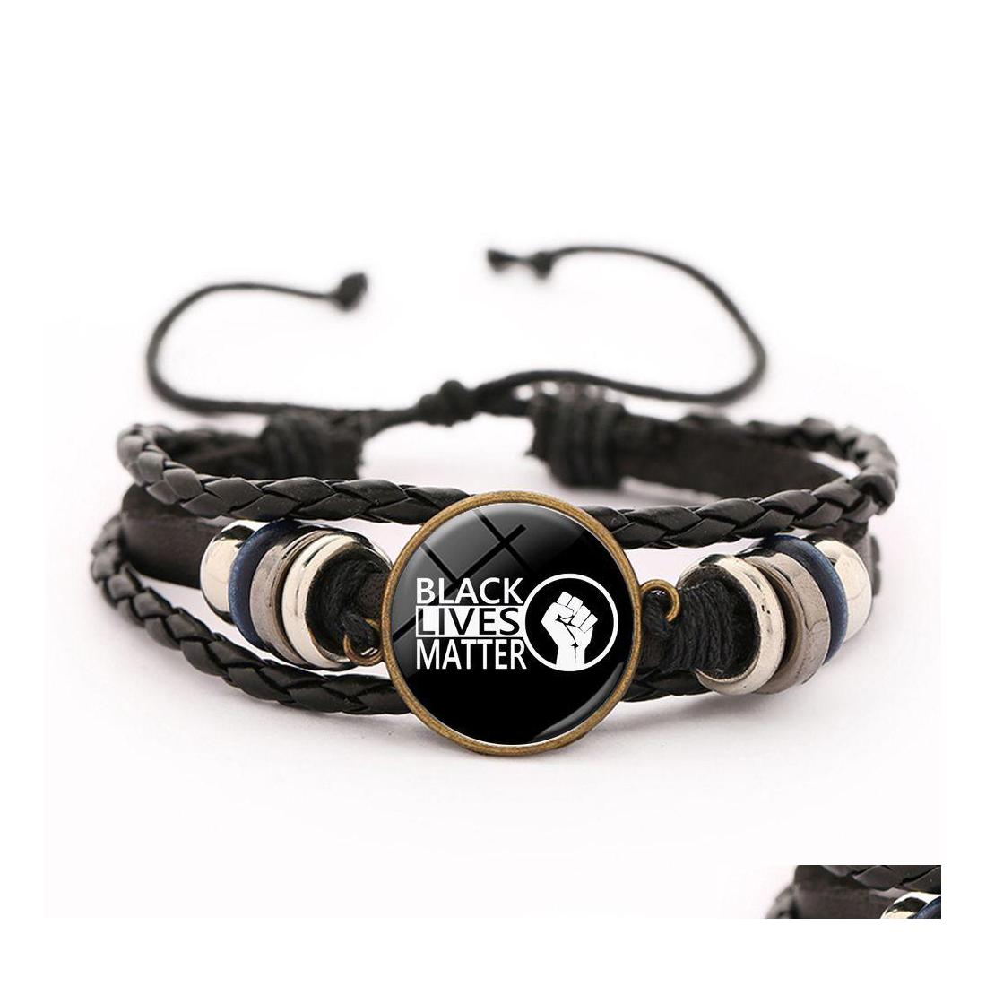 Link Chain I Cant Breathe Bracelet Black Lives Matter Pendant Leather Handmade String Rope Mtilayer Jewelry Bangles For Men Drop De Dhz3P
Link Chain I Cant Breathe Bracelet Black Lives Matter Pendant Leather Handmade String Rope Mtilayer Jewelry Bangles For Men Drop De Dhz3P