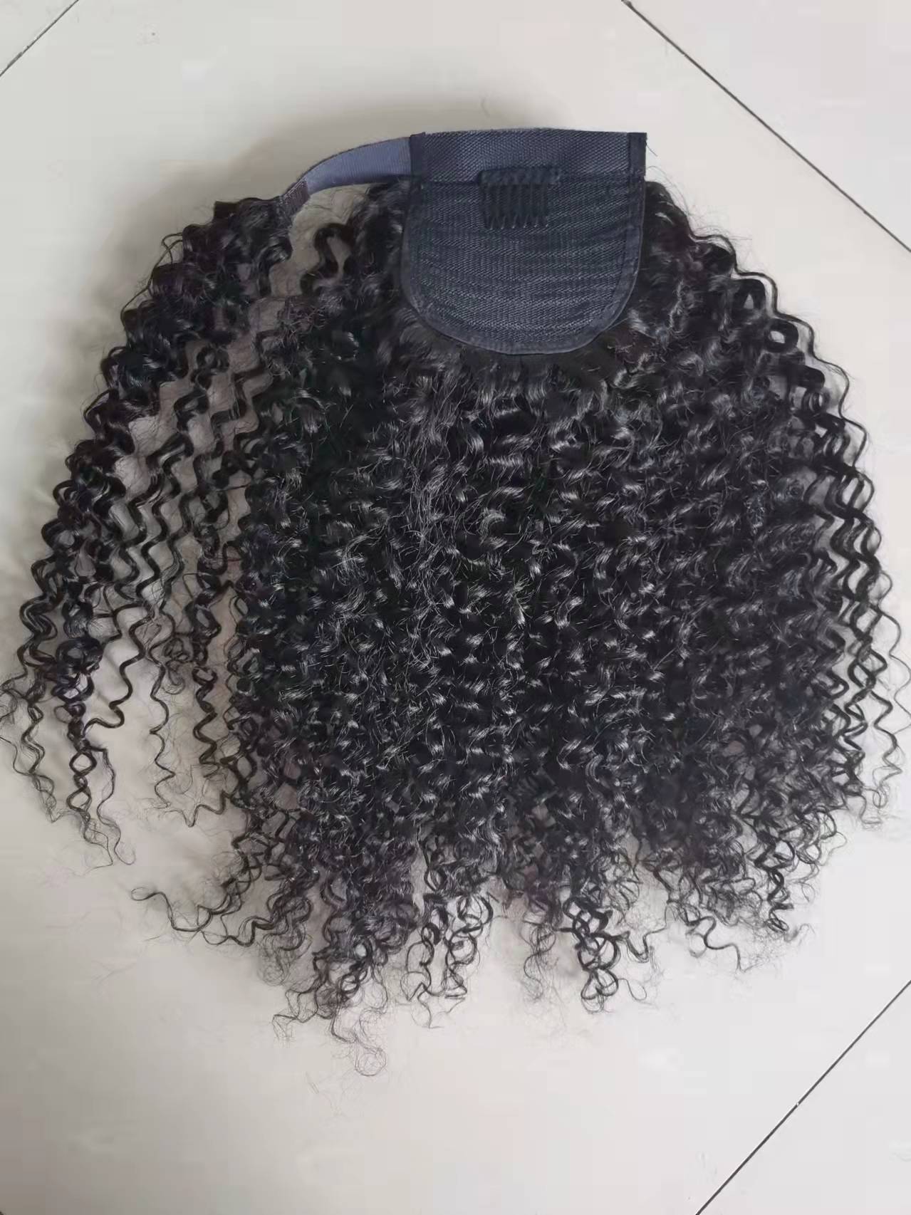 Mogolian Afro Kinky Curly Drawstring Ponytail Human Hair Extensions wraps 4a 4B 4C Remy short Clip In Pony tail hairpiece 120g