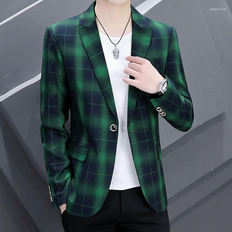 Men's Suits Men Plaid Brand Casual Blazers Autumn Spring Fashion Slim Suit Jacket Blazer Masculino Clothing Homme Large Size 4XL E218
Men's Suits Men Plaid Brand Casual Blazers Autumn Spring Fashion Slim Suit Jacket Blazer Masculino Clothing Homme Large Size 4XL E218