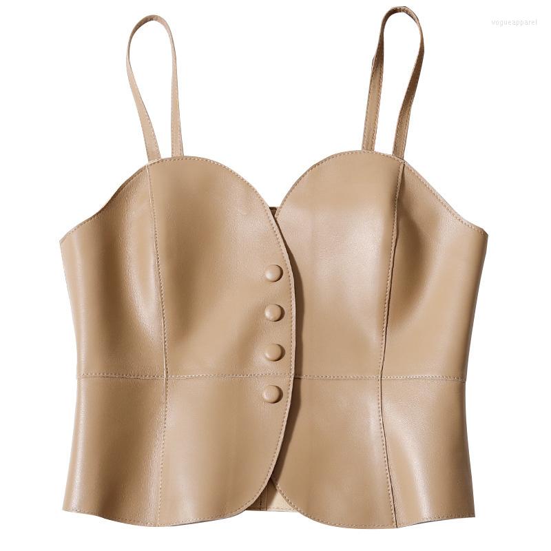 Women' Tanks Women Fashion Leather Tops Sexy Sheepskin Camis Lady Party Camisole Spring Autumn MF8283, Black
Women' Tanks Women Fashion Leather Tops Sexy Sheepskin Camis Lady Party Camisole Spring Autumn MF8283, Black