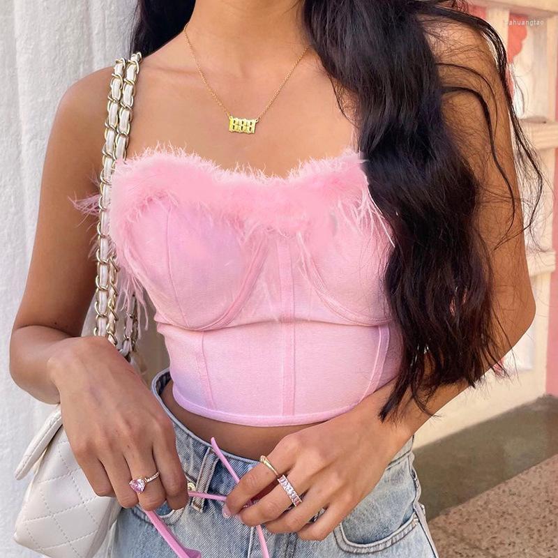 Women' Tanks Wholesael Ins Style Women' 2022 Summer Sexy Fishbone Umbilical Tops Slim Fit Hairy Inner Wrap Chest Solid Color, Pink
Women' Tanks Wholesael Ins Style Women' 2022 Summer Sexy Fishbone Umbilical Tops Slim Fit Hairy Inner Wrap Chest Solid Color, Pink