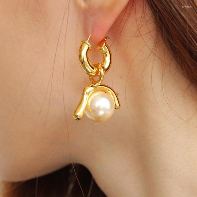 Dangle Earrings Designer Jewelry Fashion Big Round Pearl Drop High Quality Gold For Women Luxury Elegant Brand Bijoux
Dangle Earrings Designer Jewelry Fashion Big Round Pearl Drop High Quality Gold For Women Luxury Elegant Brand Bijoux