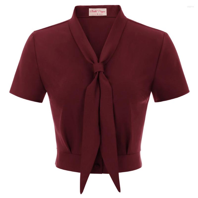 Women' Blouses BP Women' Retro Vintage Blouse Short Sleeve Roll Style Collar Button Placket Cropped Tops Summer Office Lady Shirts A50, Wine
Women' Blouses BP Women' Retro Vintage Blouse Short Sleeve Roll Style Collar Button Placket Cropped Tops Summer Office Lady Shirts A50, Wine