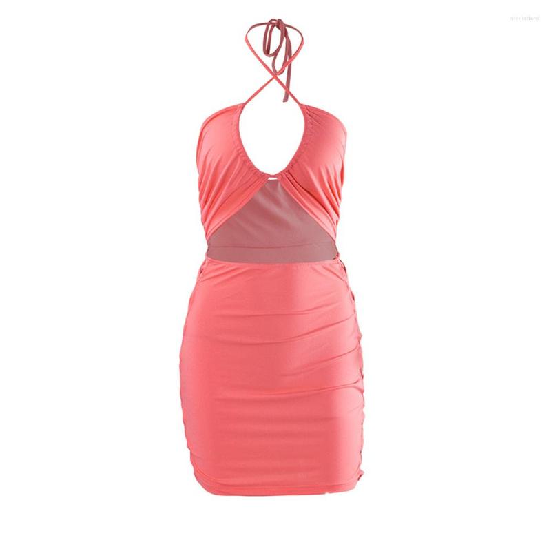 Casual Dresses SKMY Sexy Dress Sleeveless Halter Neck Lace-Up Hollow Out Backless Short Clothes For Women Party Clubwear Solid Color, Pink
Casual Dresses SKMY Sexy Dress Sleeveless Halter Neck Lace-Up Hollow Out Backless Short Clothes For Women Party Clubwear Solid Color, Pink