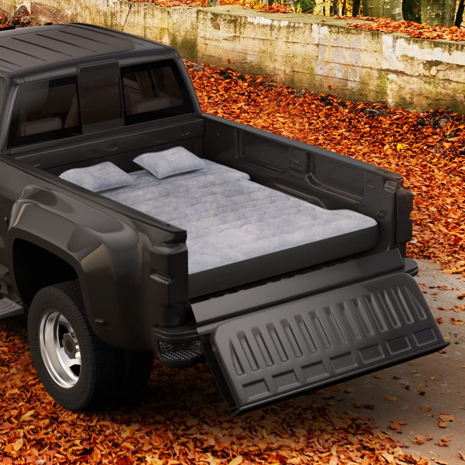 Truck Bed Air Mattress for 5.5-5.8Ft Full Size Short Truck Beds Inflatable Air Mattress Outdoor with Pump & Carry Bag