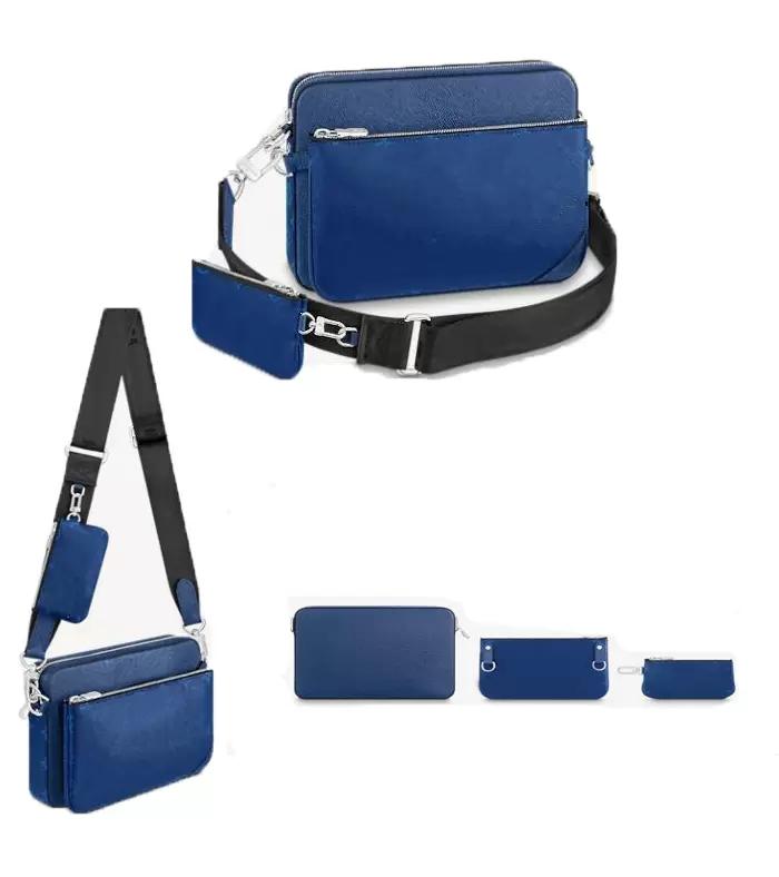 Trio Message Bag M30848 Cobalt Blue Monograms Mens Designer 3 in 1 CrossBody Luxurys Shoulder Bag For Men With Removable Zipped Pocket Pouch Purse, Blue without box
Trio Message Bag M30848 Cobalt Blue Monograms Mens Designer 3 in 1 CrossBody Luxurys Shoulder Bag For Men With Removable Zipped Pocket Pouch Purse, Blue without box