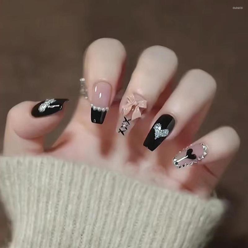 False Nails French Shiny Love Heart Fake Nail Tips With Designs Ballerina Bowknot Set Press On Pearls Coffin Manicure, 01
False Nails French Shiny Love Heart Fake Nail Tips With Designs Ballerina Bowknot Set Press On Pearls Coffin Manicure, 01