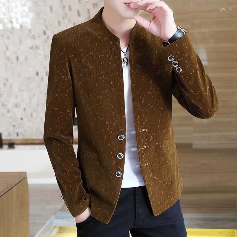 Men's Suits HOO 2022 Men's Autumn And Winter Stand Collar Casual Blazer Youth Slim-Fitting Cool Printed Qingyang, Blue 1933
Men's Suits HOO 2022 Men's Autumn And Winter Stand Collar Casual Blazer Youth Slim-Fitting Cool Printed Qingyang, Blue 1933