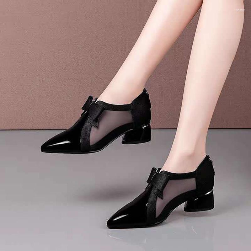 Dress Shoes Spring Autumn Summer Fashion Thick Heels Pointed Toe Hollow Mesh Plus Size 41 42 Women Pumps Bowknot Ladies Sandals 20220618, Black
Dress Shoes Spring Autumn Summer Fashion Thick Heels Pointed Toe Hollow Mesh Plus Size 41 42 Women Pumps Bowknot Ladies Sandals 20220618, Black