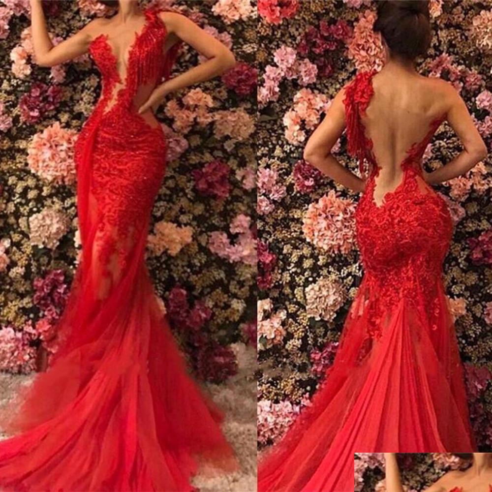 Prom Dresses Red Sexy One Shoder Sleeveless Lace Appliques Mermaid Evening Gowns Custom Made Sweep Train Special Ocn Dress Drop Deli Dh3Sw, Champagne
Prom Dresses Red Sexy One Shoder Sleeveless Lace Appliques Mermaid Evening Gowns Custom Made Sweep Train Special Ocn Dress Drop Deli Dh3Sw, Champagne