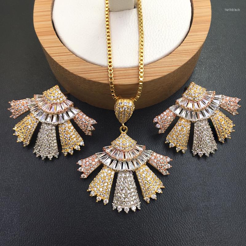Necklace Earrings Set Lanyika Jewelry Abstract Sector Micro Inlay With For Banquet Luxury Gift, Picture shown
Necklace Earrings Set Lanyika Jewelry Abstract Sector Micro Inlay With For Banquet Luxury Gift, Picture shown