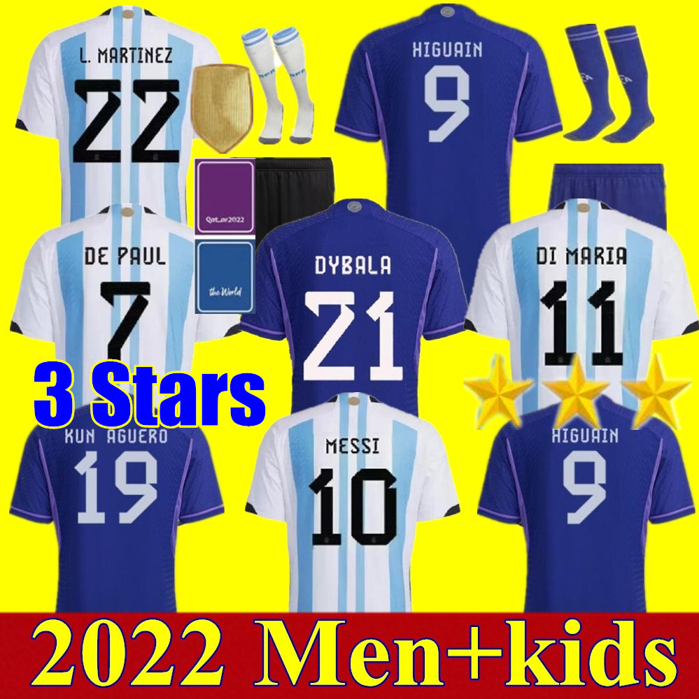 New 3 stars 2022 Argentina soccer Jerseys 22 23 J.ALVAREZ DYBALA MESSIS DI MARIA KUN MARTINEZ MARADONA football shirt Men kids kit fans player version, Kids home
New 3 stars 2022 Argentina soccer Jerseys 22 23 J.ALVAREZ DYBALA MESSIS DI MARIA KUN MARTINEZ MARADONA football shirt Men kids kit fans player version, Kids home