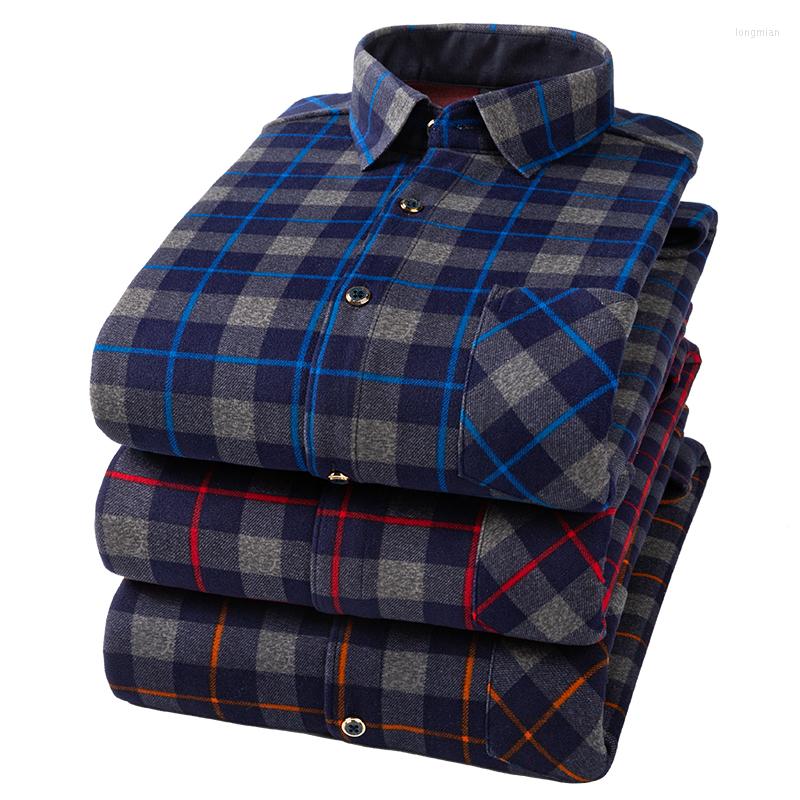 Men's Casual Shirts Winter Plus Velvet Warm Shirt Fashion Print Striped Plaid Casua Men Streetwear Trend Comfortable Long Sleeve, Bn04-3
Men's Casual Shirts Winter Plus Velvet Warm Shirt Fashion Print Striped Plaid Casua Men Streetwear Trend Comfortable Long Sleeve, Bn04-3