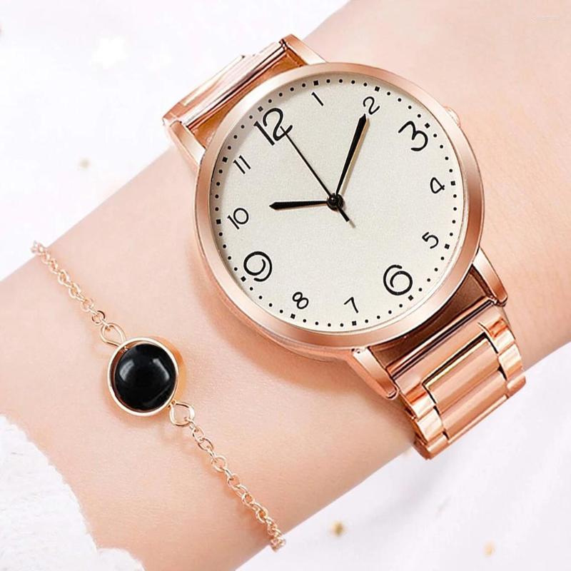 Wristwatches Big Dial 2PCS Watch Set Women Luxury Fashion Ladies Rose Gold Quartz Brand Dress Watches Reloj 2022, Rose gold white
Wristwatches Big Dial 2PCS Watch Set Women Luxury Fashion Ladies Rose Gold Quartz Brand Dress Watches Reloj 2022, Rose gold white