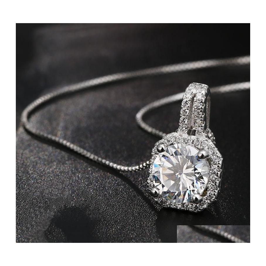 Pendant Necklaces Necklace 925 Sterling Sier Plated Round Cut Cubic Zirconia Cz Crystal Party Clavicle Chain Women Pendants Gift Dro Otdsi
Pendant Necklaces Necklace 925 Sterling Sier Plated Round Cut Cubic Zirconia Cz Crystal Party Clavicle Chain Women Pendants Gift Dro Otdsi