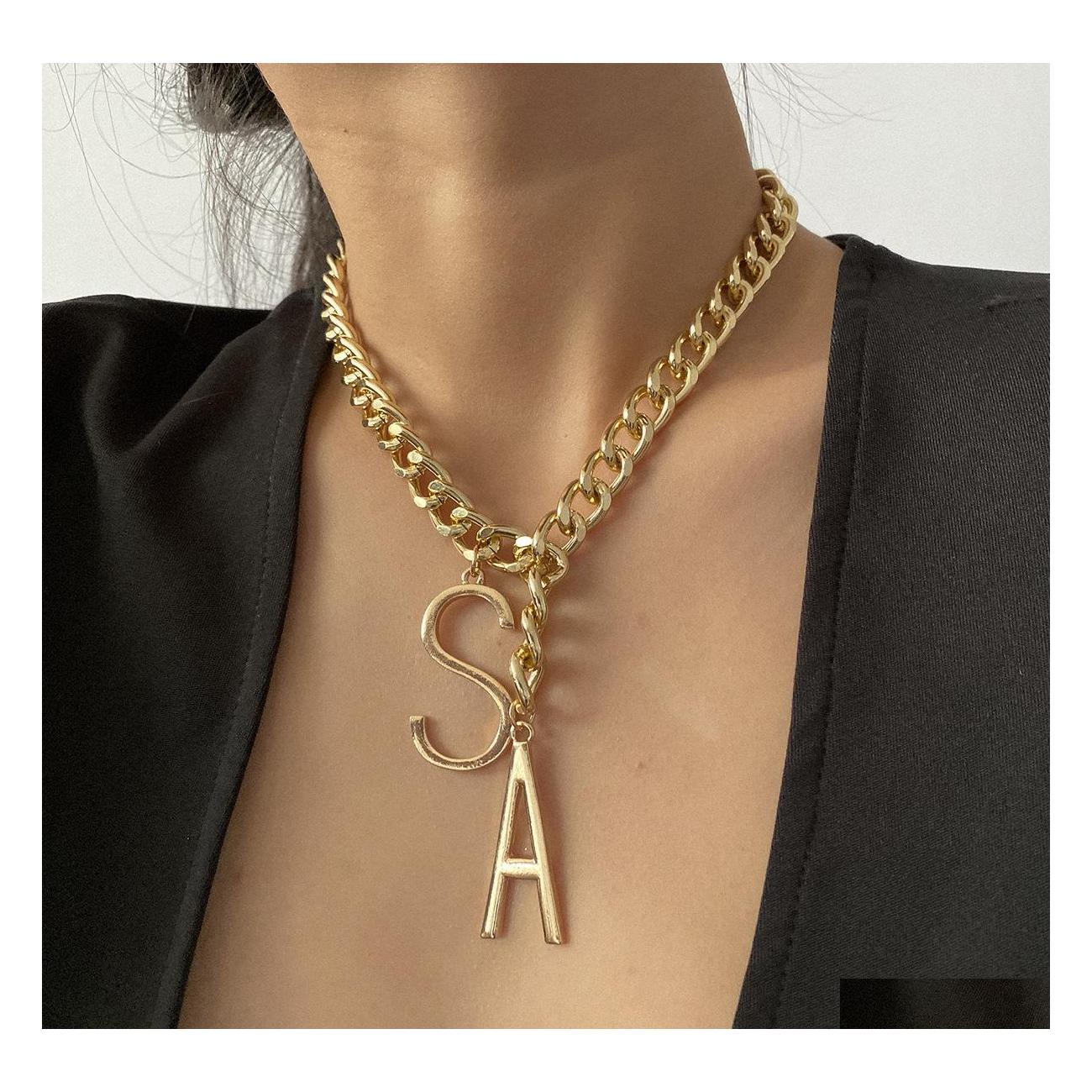 Pendant Necklaces Women Fashion Initial Necklace Wholesale Gold Sier Color Letter Chain Letters Jewelry Alphabet Gift Drop Delivery P Otjlc
Pendant Necklaces Women Fashion Initial Necklace Wholesale Gold Sier Color Letter Chain Letters Jewelry Alphabet Gift Drop Delivery P Otjlc