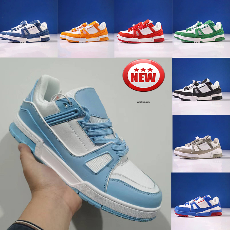 2023 Luxury designer shoes Mens Casual Shoes Womens Trainer sneaker Logo Embossed White Black yellow red blue denim Men Women Sneakers outdoor Sports Trainers, 5# sky blue
2023 Luxury designer shoes Mens Casual Shoes Womens Trainer sneaker Logo Embossed White Black yellow red blue denim Men Women Sneakers outdoor Sports Trainers, 5# sky blue