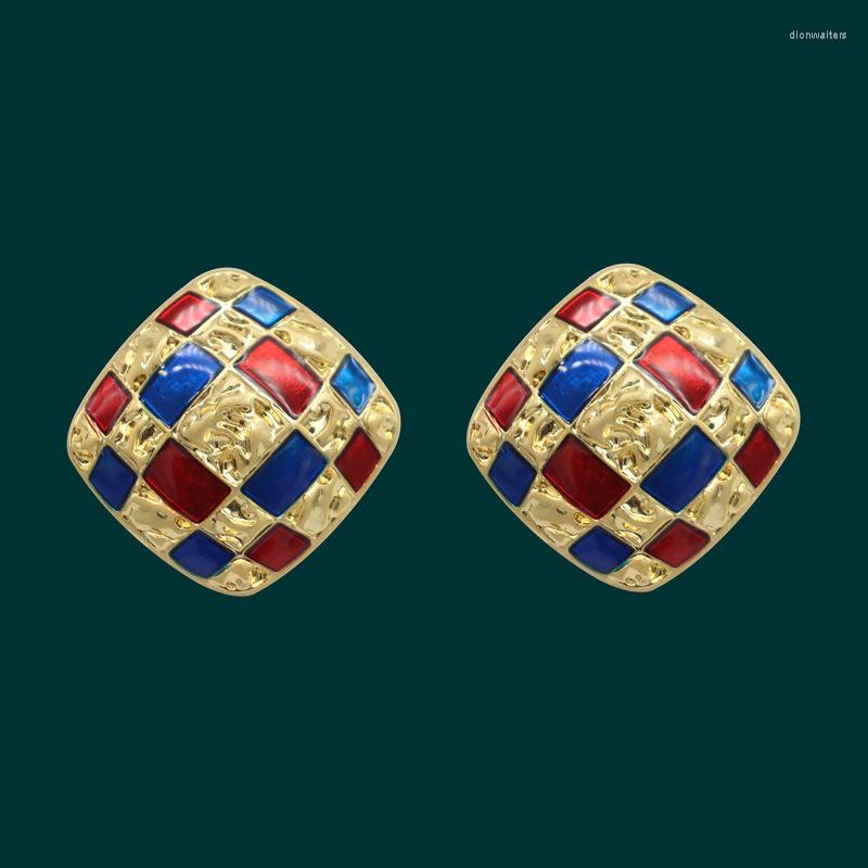 Stud Earrings Medieval Style Drop Glaze Square Enamel Colored Accessories And Italian Court Era
Stud Earrings Medieval Style Drop Glaze Square Enamel Colored Accessories And Italian Court Era