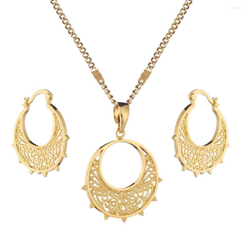 Necklace Earrings Set Ethiopian Round Jewelry Pendant Earring Eritrea Habesha Party Gold Color, Picture shown
Necklace Earrings Set Ethiopian Round Jewelry Pendant Earring Eritrea Habesha Party Gold Color, Picture shown