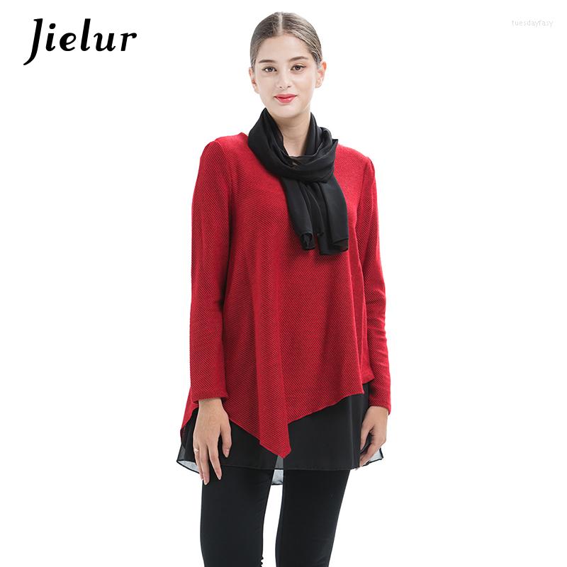 Women's T Shirts Fashion Loose Knit Fake Two-piece T-shirts For Women Europe Autumn Long Sleeve Scarf Top Chiffon Splicing Female, Gray
Women's T Shirts Fashion Loose Knit Fake Two-piece T-shirts For Women Europe Autumn Long Sleeve Scarf Top Chiffon Splicing Female, Gray