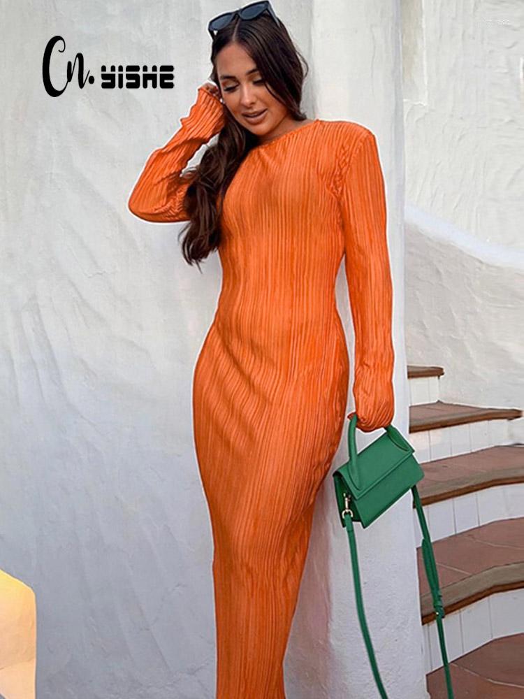 Casual Dresses CNYISHE Women Elegant Dress O Neck Long Sleeve Maxi Prom 2022 Fall Sexy Sheath Birthday Party Y2K Neon Orange Robe
Casual Dresses CNYISHE Women Elegant Dress O Neck Long Sleeve Maxi Prom 2022 Fall Sexy Sheath Birthday Party Y2K Neon Orange Robe