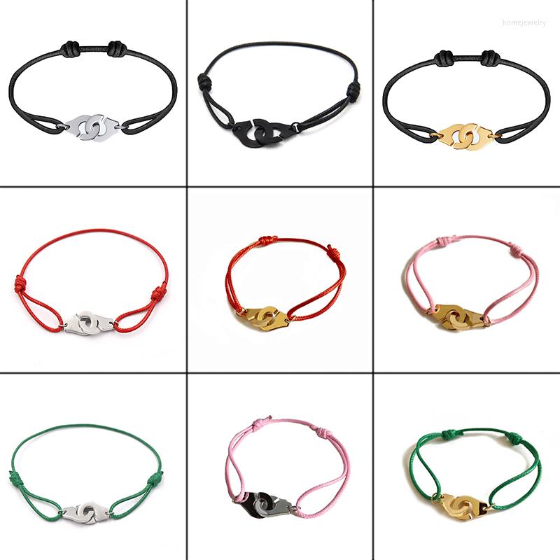 Link Bracelets Shuangshuo Fashion Creative Colorful Handcuff Bracelet For Women Red Rope Thread Friendship Lucky Jewelry Lovers' Gift
Link Bracelets Shuangshuo Fashion Creative Colorful Handcuff Bracelet For Women Red Rope Thread Friendship Lucky Jewelry Lovers' Gift