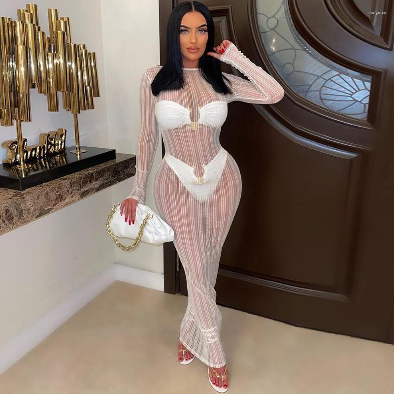 Casual Dresses 2022 Luxury Designer Young Sexy Club Solid See Through Lace Round Neck Full Sleeve Women High Waist Long Pencil Dress, White
Casual Dresses 2022 Luxury Designer Young Sexy Club Solid See Through Lace Round Neck Full Sleeve Women High Waist Long Pencil Dress, White