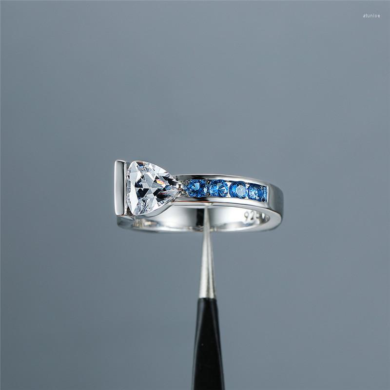 Wedding Rings Simple Female White Crystal Stone Ring Trendy Silver Color Classic Bridal Triangle Engagement For Women
Wedding Rings Simple Female White Crystal Stone Ring Trendy Silver Color Classic Bridal Triangle Engagement For Women