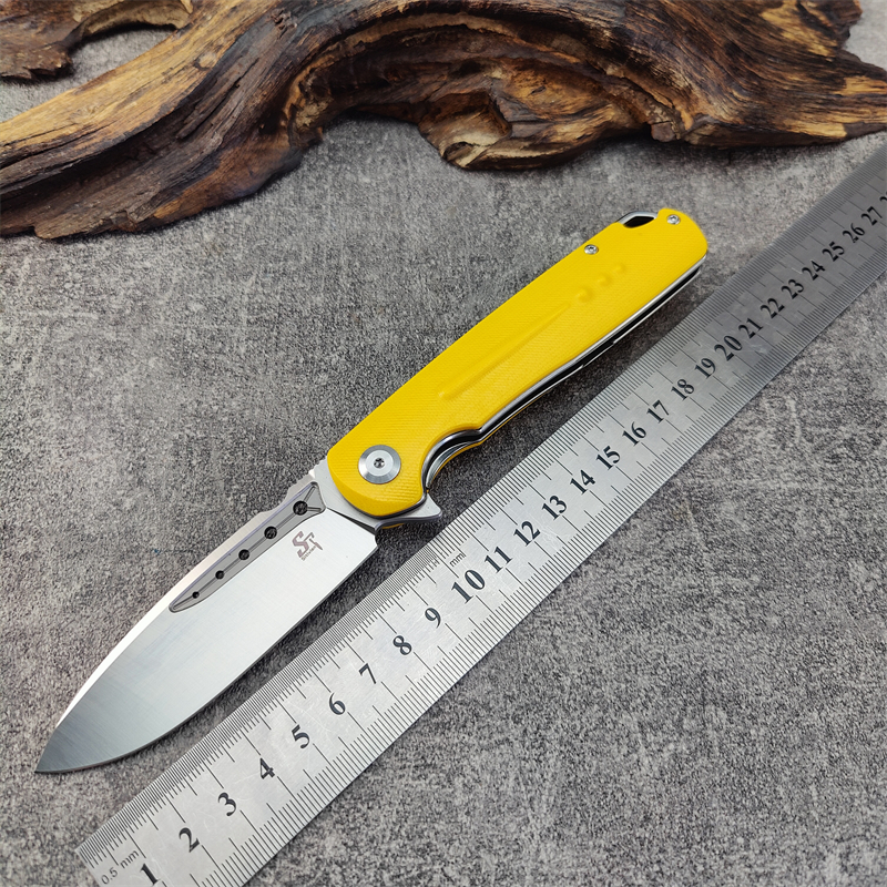 

Eafengrow Sitivien ST131 Real D2 Outdoor Folding Knife Micarta G10 Handle Ball Bearing Flipper Camping Hunting Kitchen Pocket Survival EDC Fold Knives Hand tool