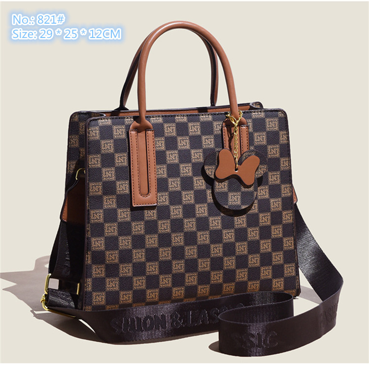 Wholesale factory ladies shoulder bags with 3 elegant colors three layers of leather fashion handbag large-capacity plaid tote bag Joker retro printed handbags, Coffee-821#-dot
Wholesale factory ladies shoulder bags with 3 elegant colors three layers of leather fashion handbag large-capacity plaid tote bag Joker retro printed handbags, Coffee-821#-dot