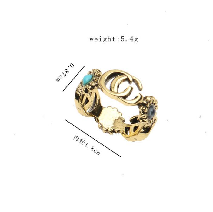 10color 18K Gold Plated Brand Letter Band Rings for Mens Womens Fashion Designer Brand Letters Turquoise Crystal Metal Daisy Ring Jewelry
10color 18K Gold Plated Brand Letter Band Rings for Mens Womens Fashion Designer Brand Letters Turquoise Crystal Metal Daisy Ring Jewelry