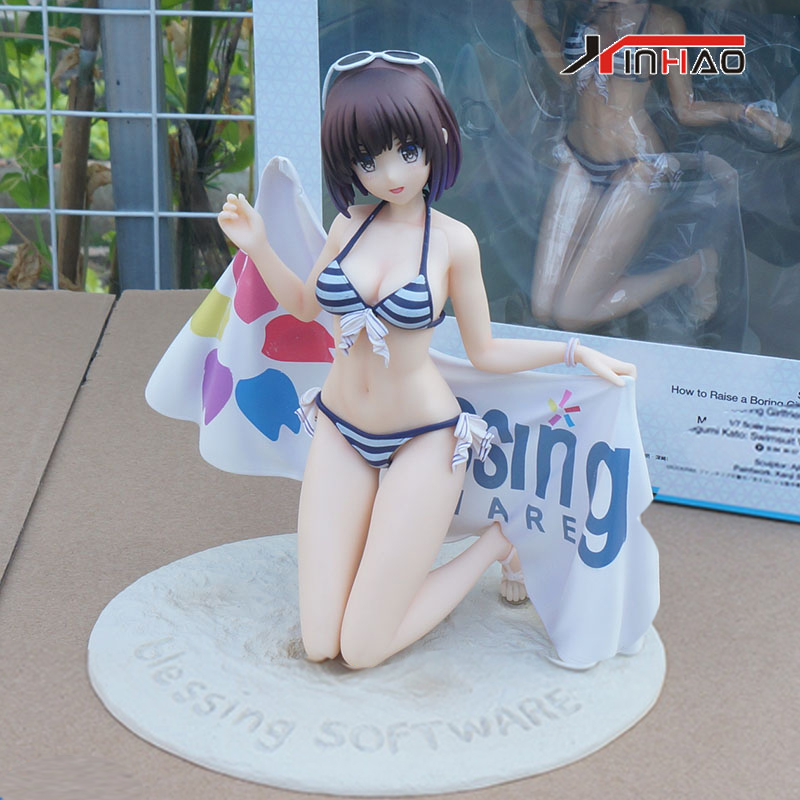 Miniatures Toys 18cm Anime Figure How to Raise A Boring Girlfriend Kato Megumi Swimsuit Ver. PVC Action Figure Hentai figure Toy Brinquedos