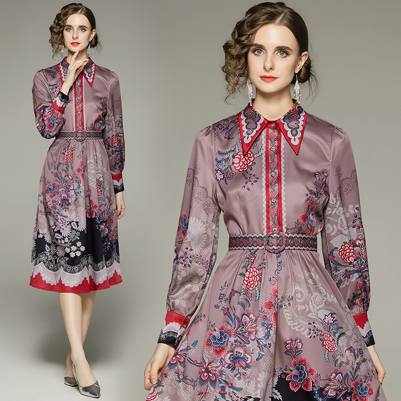 Elegant Midi Belted Shirt Dress Long Sleeve 2022 Runway Women Fashion Casual Office Button Dresses Printed A-Line Ladies Printed Party Designer Clothing Spring Fall, Army green
Elegant Midi Belted Shirt Dress Long Sleeve 2022 Runway Women Fashion Casual Office Button Dresses Printed A-Line Ladies Printed Party Designer Clothing Spring Fall, Army green