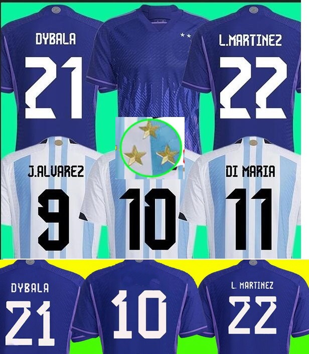 3 STAR Argentina Soccer Jersey home 10 21 Dybala Thai Quality Shirts Away Black Customized 11 Di Maria 22 L.MARTINE 5 L.Paredes 24 E.FERNANDEZ 9 J.ALVAREZ, 22-23 home 3 star with patch
3 STAR Argentina Soccer Jersey home 10 21 Dybala Thai Quality Shirts Away Black Customized 11 Di Maria 22 L.MARTINE 5 L.Paredes 24 E.FERNANDEZ 9 J.ALVAREZ, 22-23 home 3 star with patch